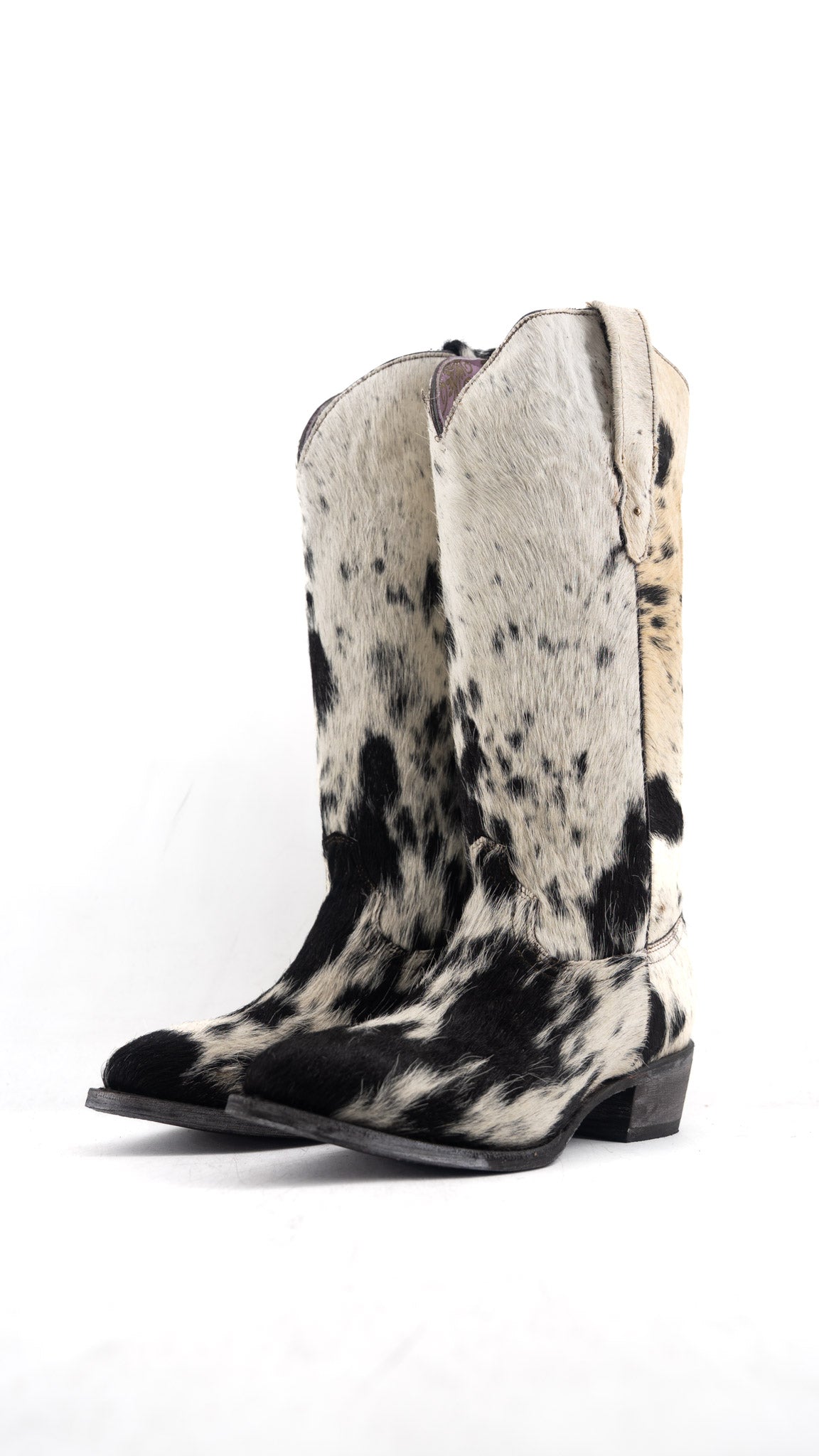 Tall Wide Calf Cowhide Boots