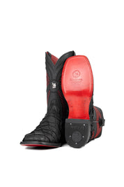 Jones Pirarucu Exotic Red Bottom Square Toe Cowboy Boot