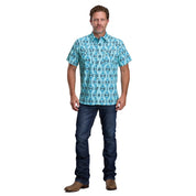 Roper Woven Aztec Short Sleeve Pearl Snap