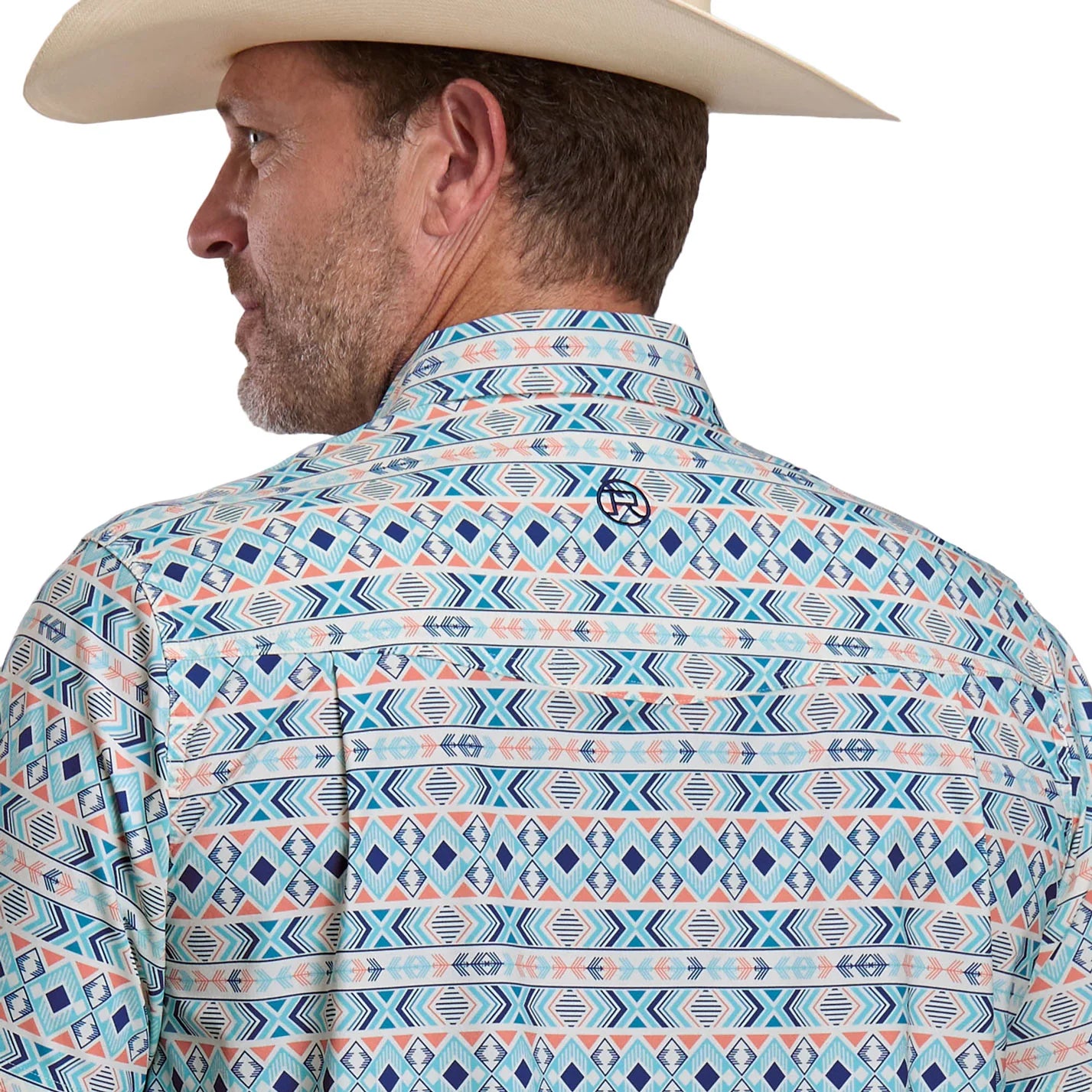 Roper Horizontal Aztec Short Sleeve Pearl Snap