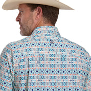 Roper Horizontal Aztec Short Sleeve Pearl Snap