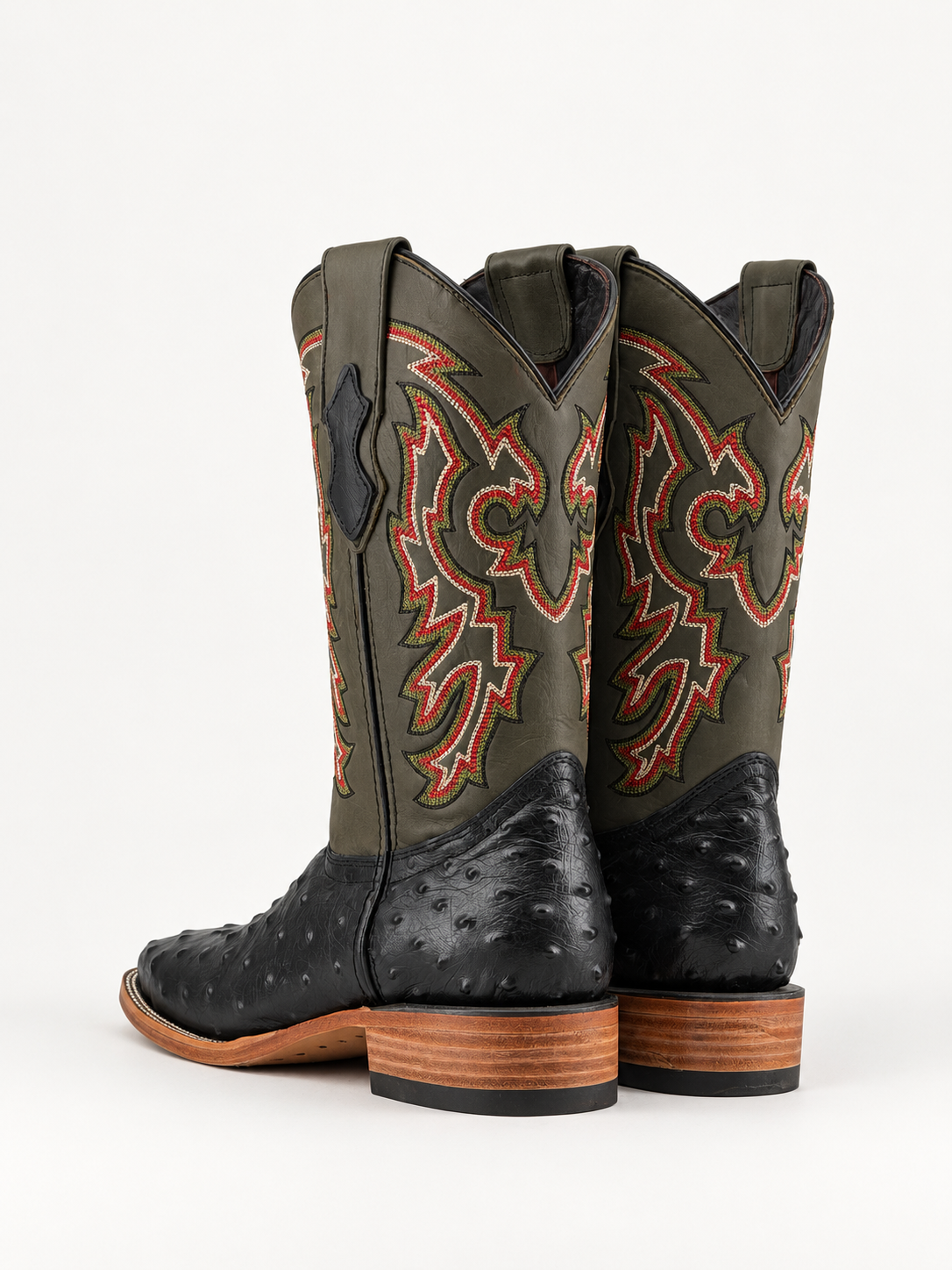 Ranch Industry Ostrich Square Toe Cowboy Boot