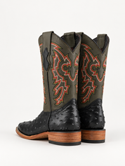 Ranch Industry Ostrich Square Toe Cowboy Boot
