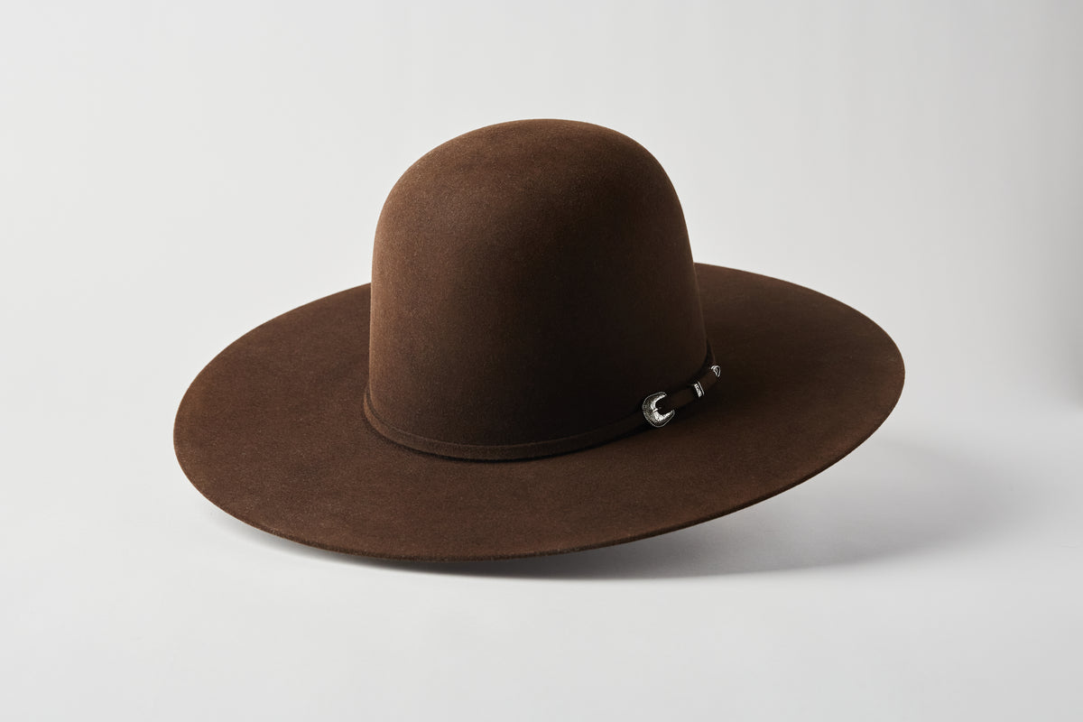 Serratelli 40X Chocolate Rancc Open Crown Felt Cowboy Hat
