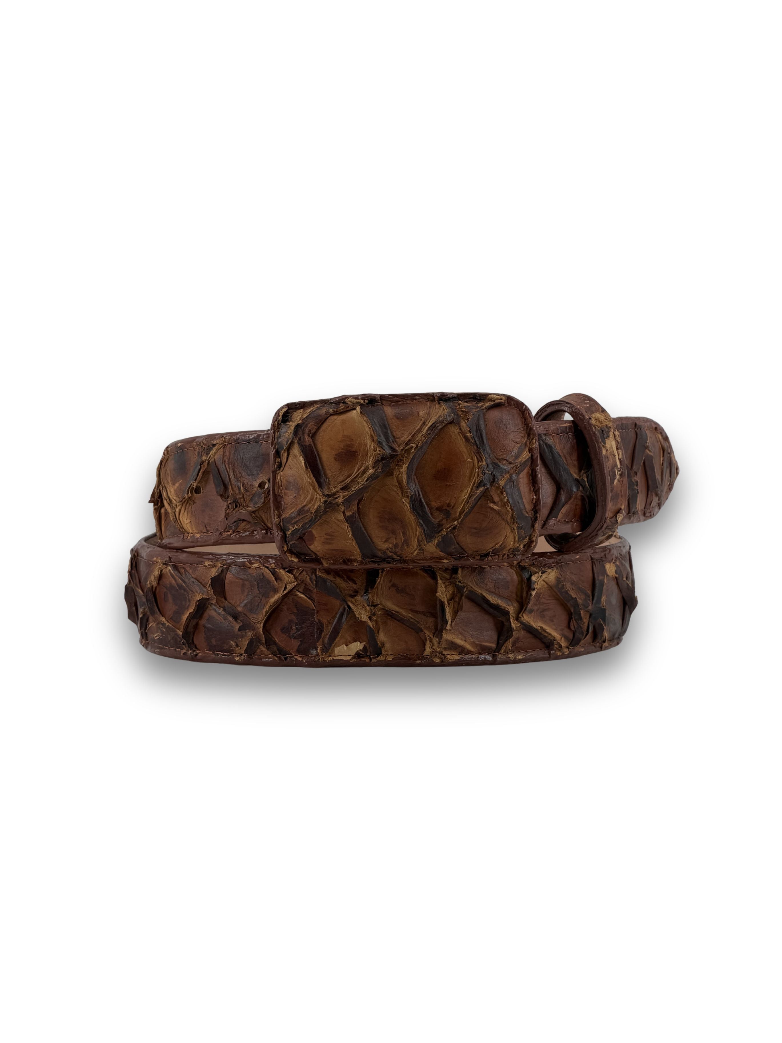 Tommy Exotic Pirarucu Cowboy Belt