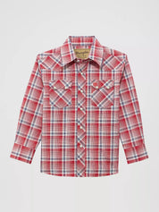 Wrangler Boys Retro Plaid Pearl Snap