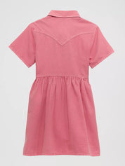 Wrangler Girl's Colorwash Denim Western Snap Dress