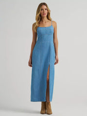 Wrangler Women's Sleeveless Denim Maxi Dress