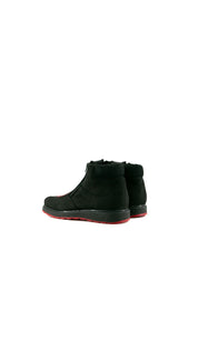 Paris Nobuck Negro Botin Artesanal FINAL SALE