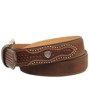Ariat Basketweave Embellished Leather Cowboy Belt