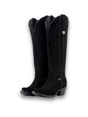 Eleanor Primavera Suede Tall Snip Toe Cowgirl Boot