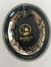 Rock'em 10X Dark Gray Beaver Open Crown Felt Cowboy Hat
