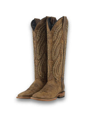 Genesis Rhinestones Tall Square Toe Cowgirl Boot