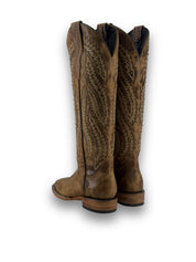 Genesis Rhinestones Tall Square Toe Cowgirl Boot
