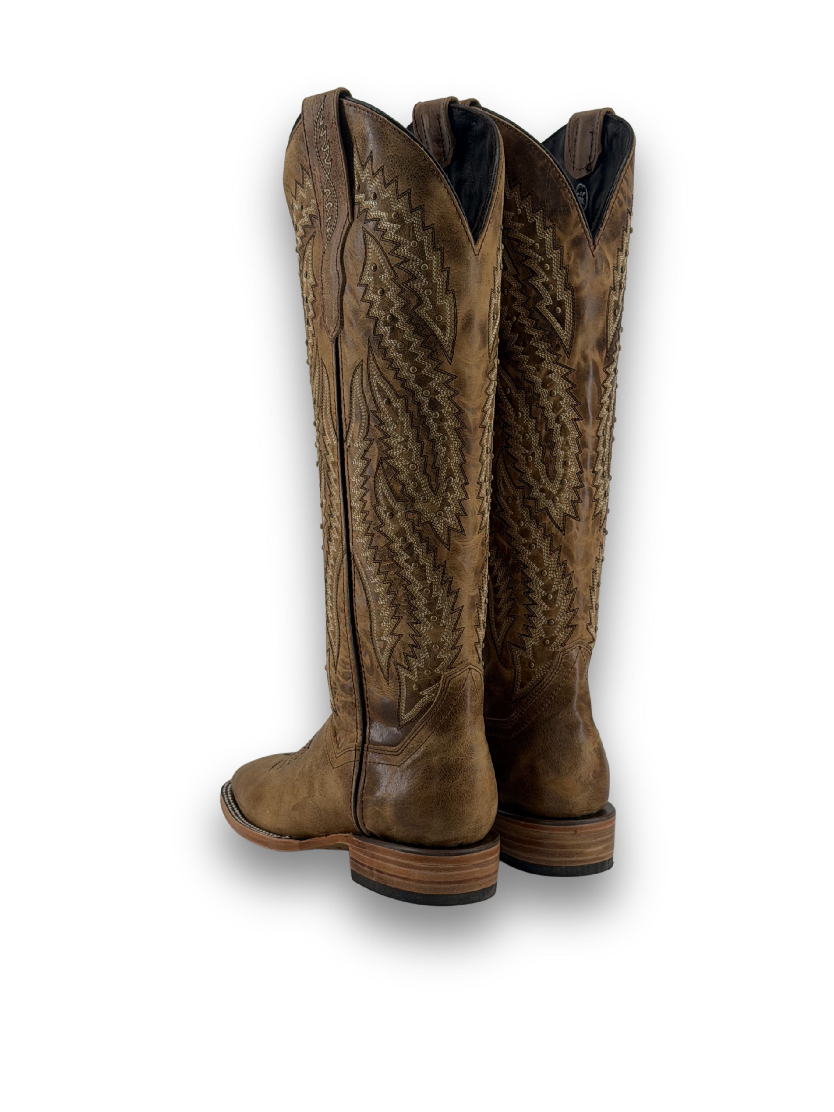 Genesis Rhinestones Tall Square Toe Cowgirl Boot