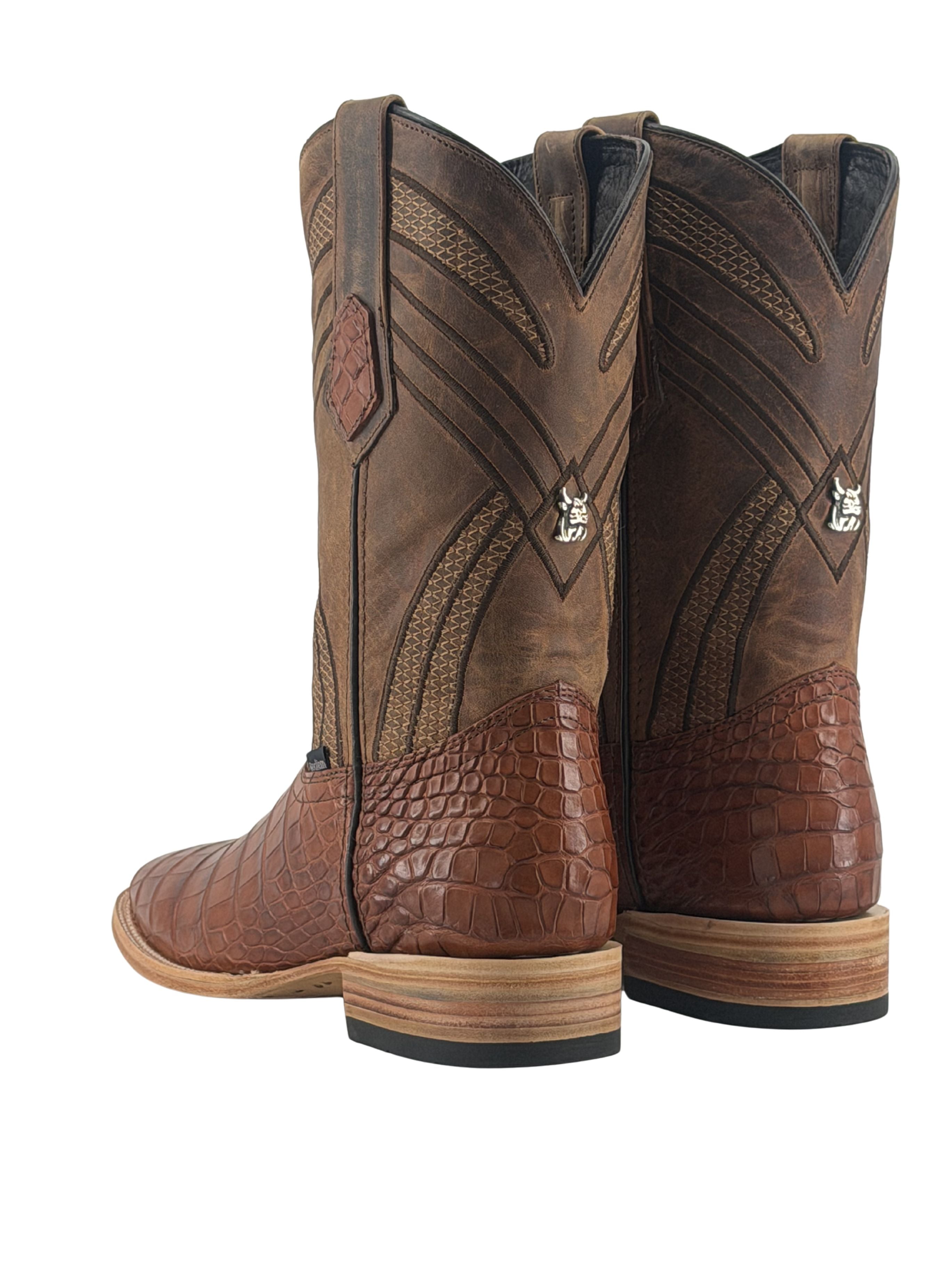 Monroe Gator Belly Square Toe Cowboy Boot