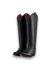 Valentina Tall Red Bottom Wide Calf Snip Toe Cowgirl Boot