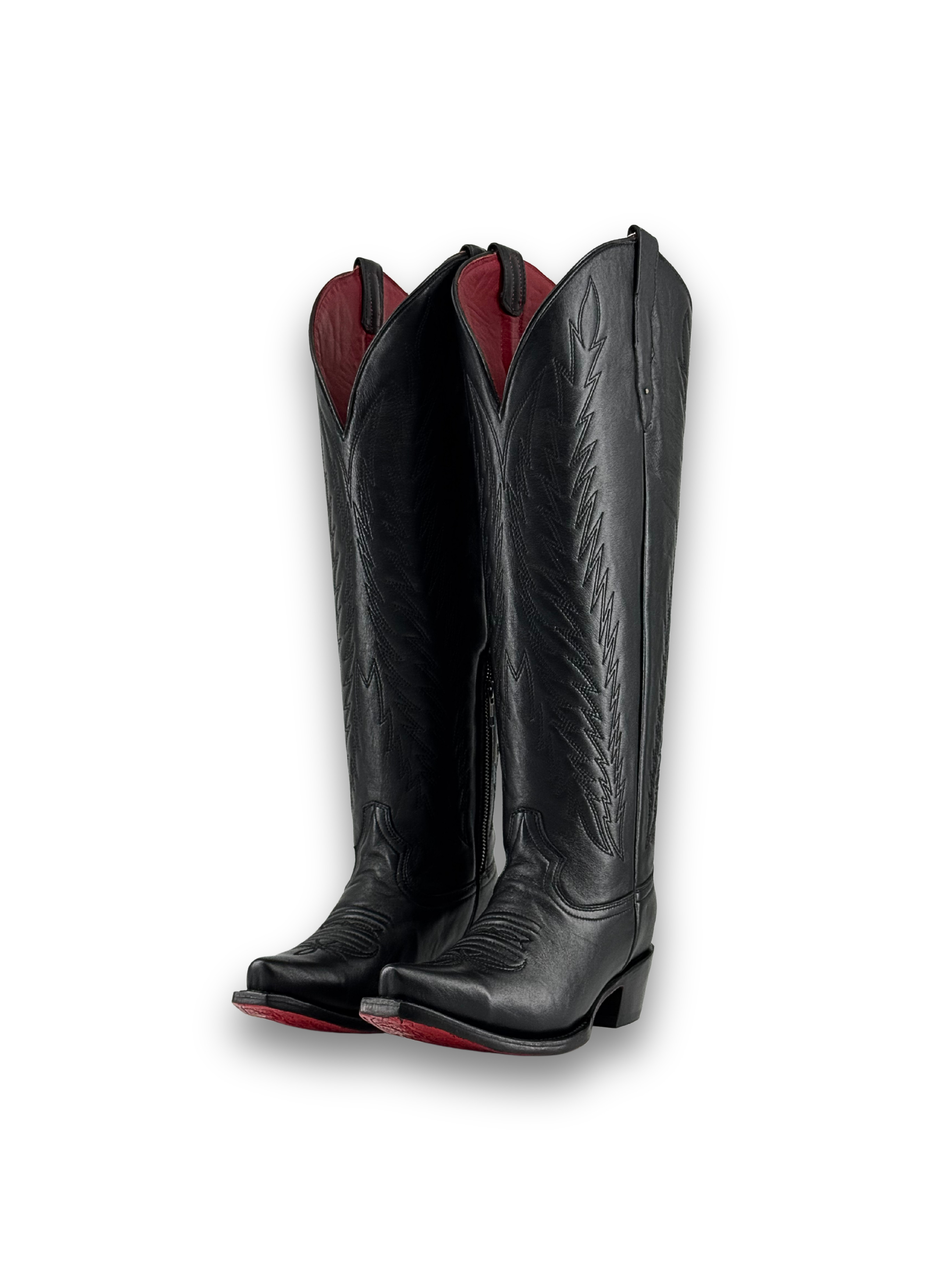Valentina Tall Red Bottom Wide Calf Snip Toe Cowgirl Boot