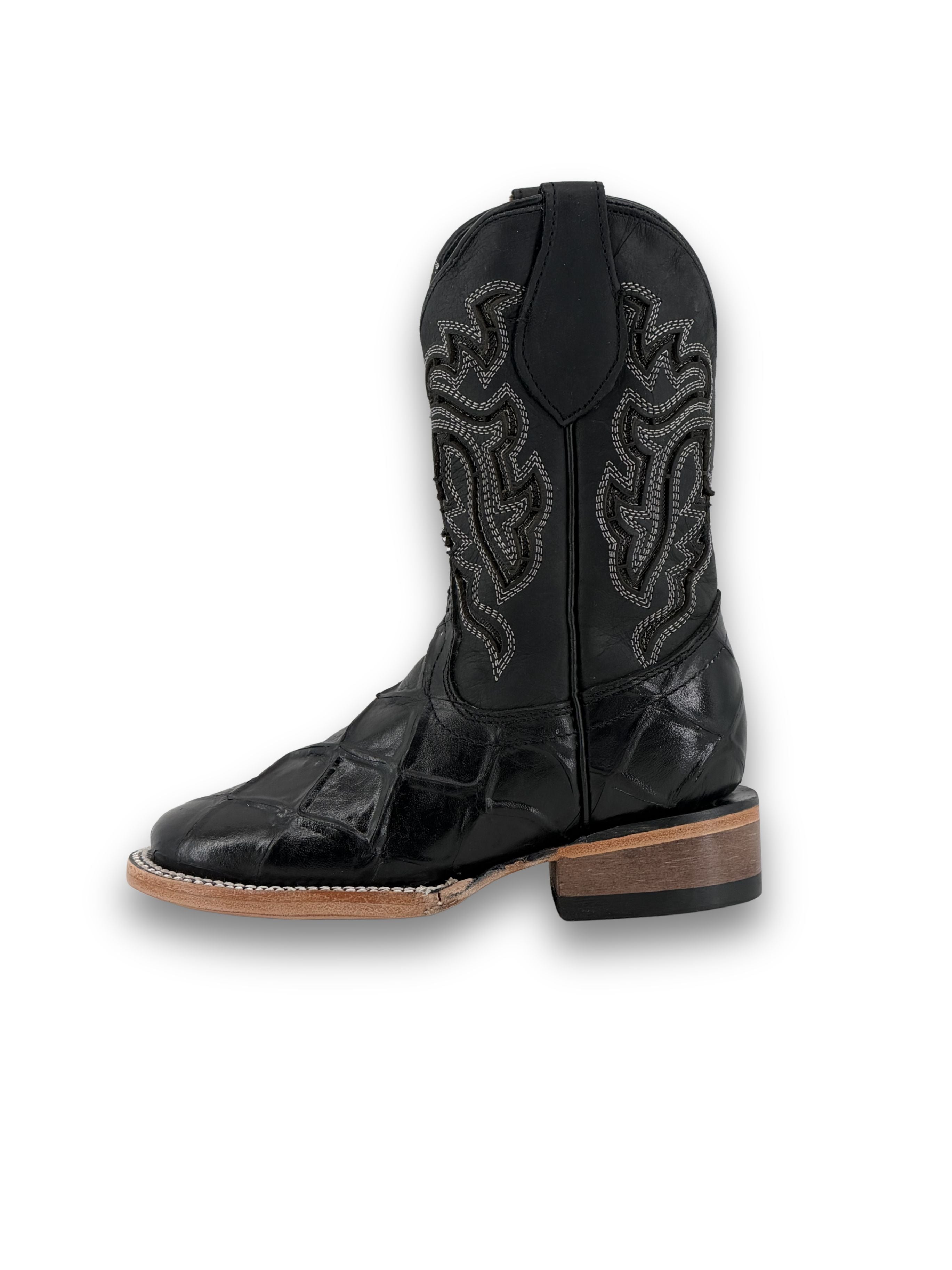 Little Bruce Big Bass Pirarucu Square Toe Cowboy Boot