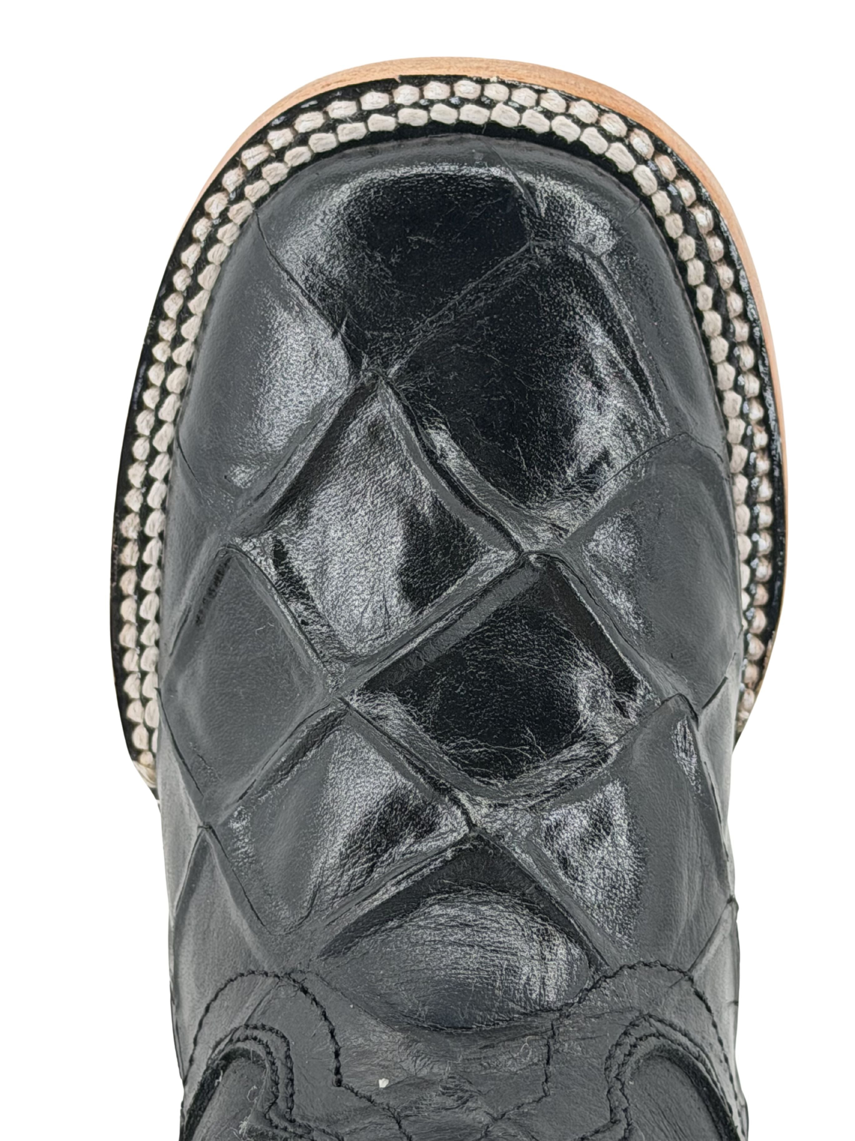 Little Bruce Big Bass Pirarucu Square Toe Cowboy Boot