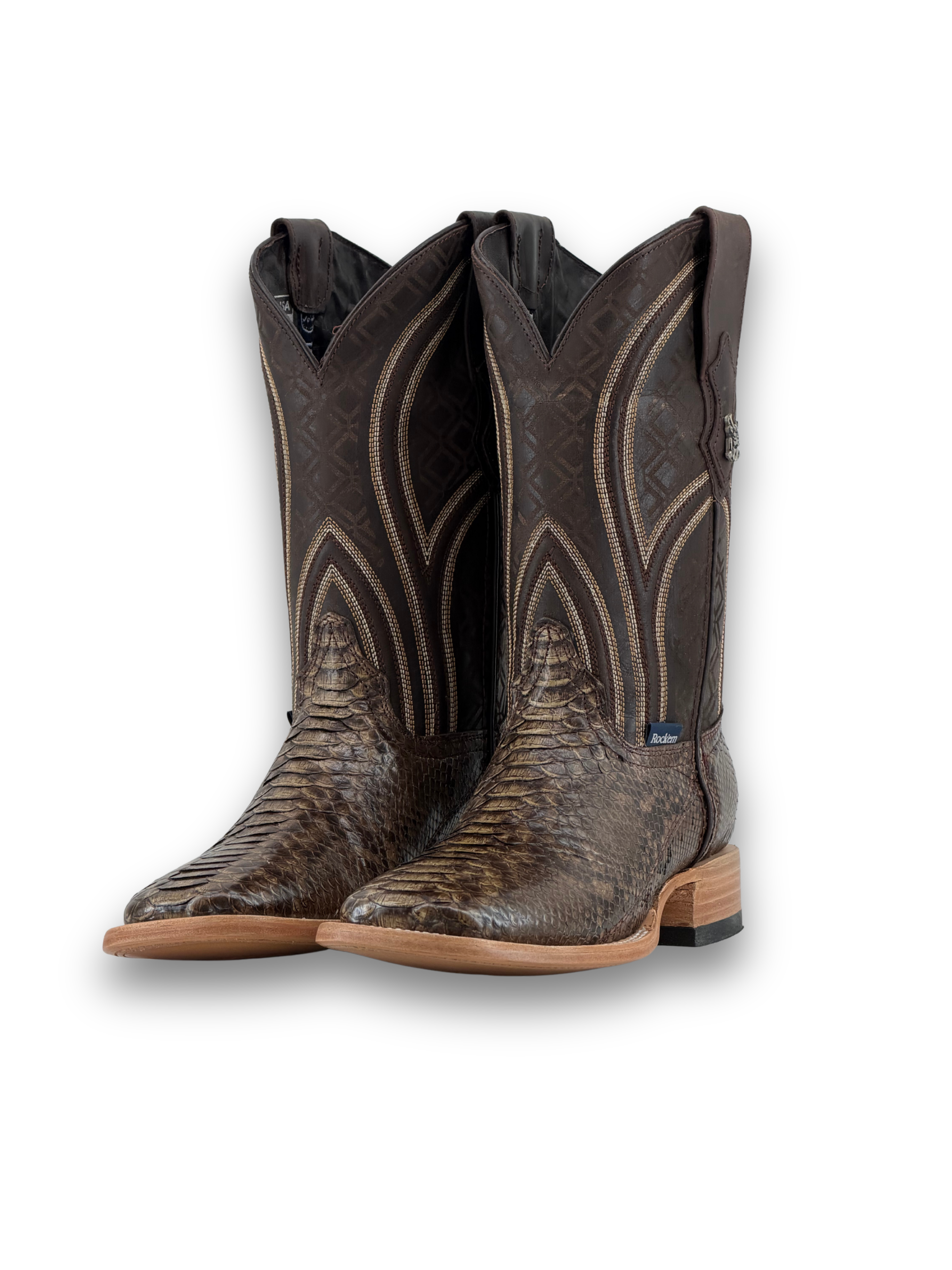 Walter Python Exotic Square Toe Cowboy Boot