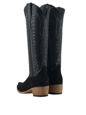 Briseida Suede Tall Snip Toe Cowgirl Boot