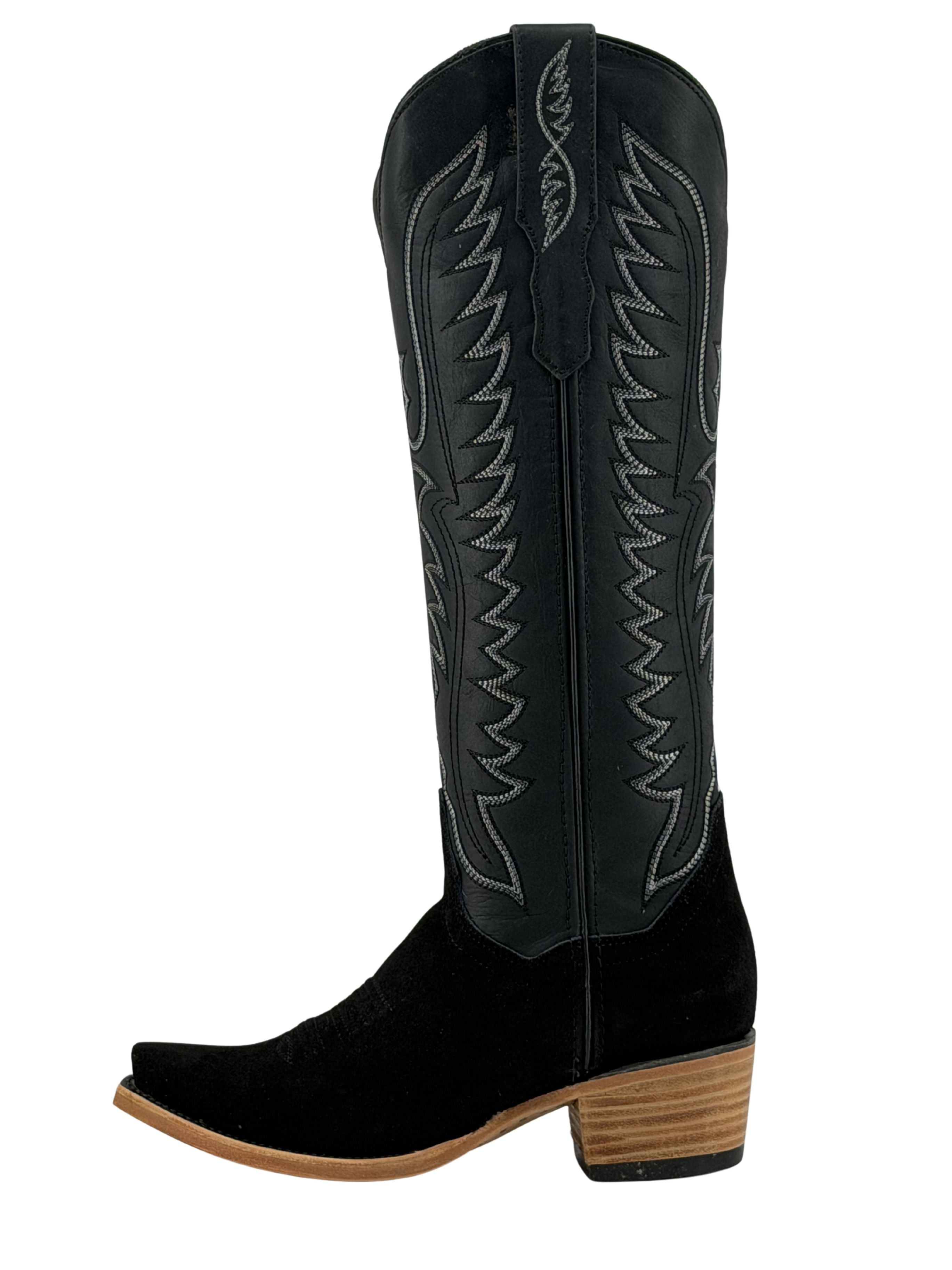 Briseida Suede Tall Snip Toe Cowgirl Boot