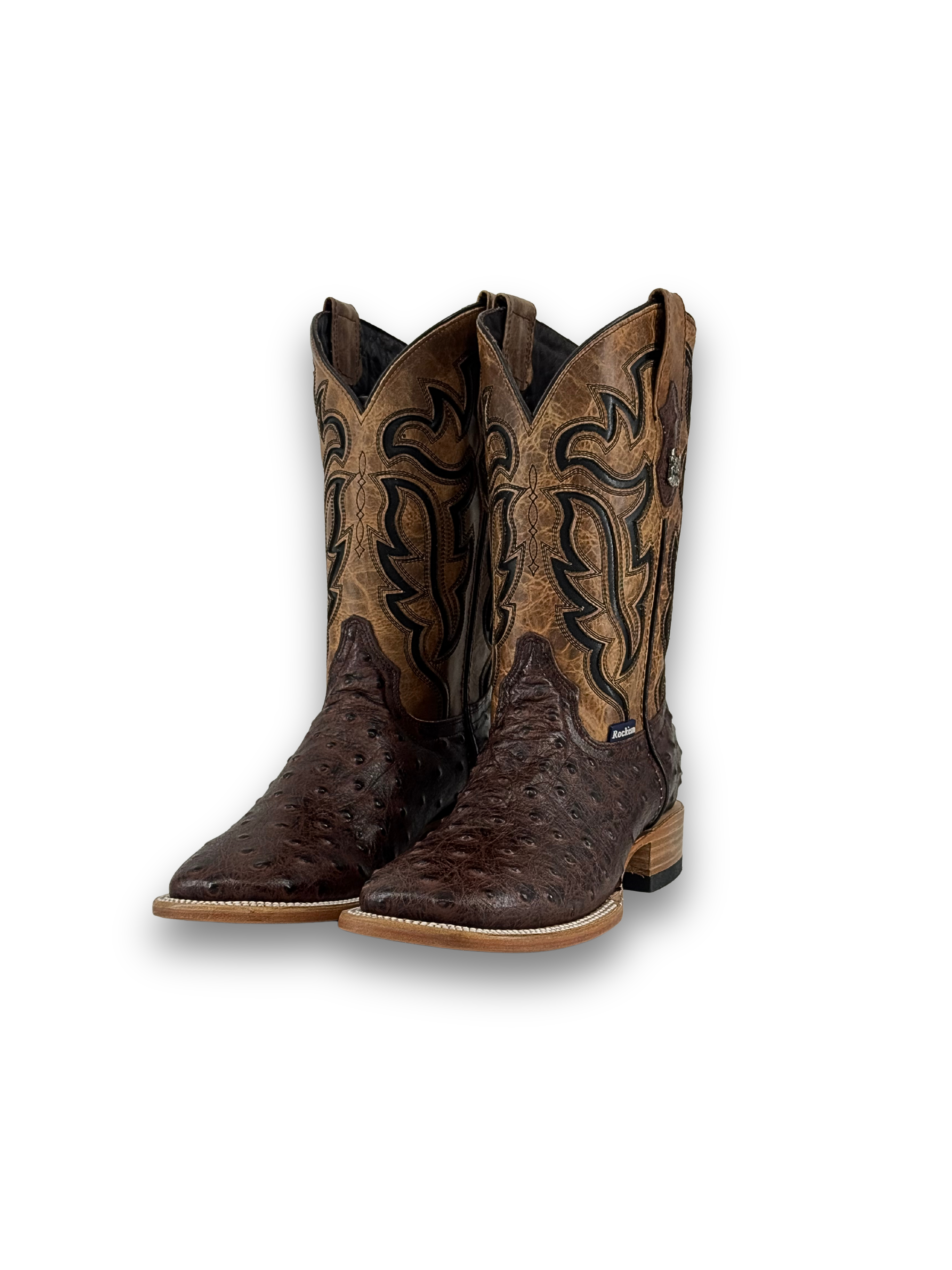 Bruce Ostrich Square Toe Cowboy Boot
