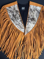 Cowhide Diamond Fringe Vest