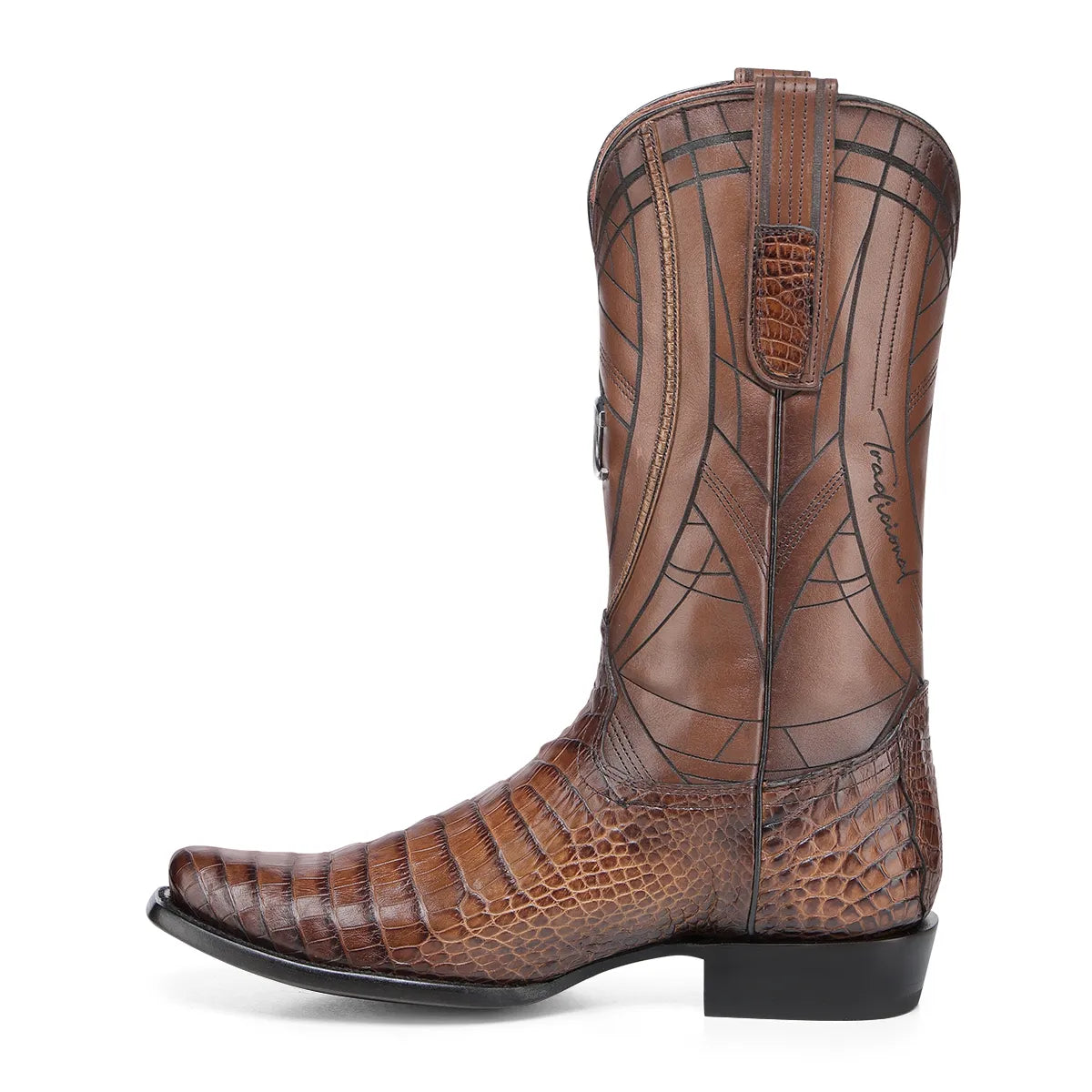 Cuadra CC270 MN Alligator Laser & Embroidery Narrow Square Toe