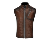 Cuadra JC228 MN Brown Zipper Vest