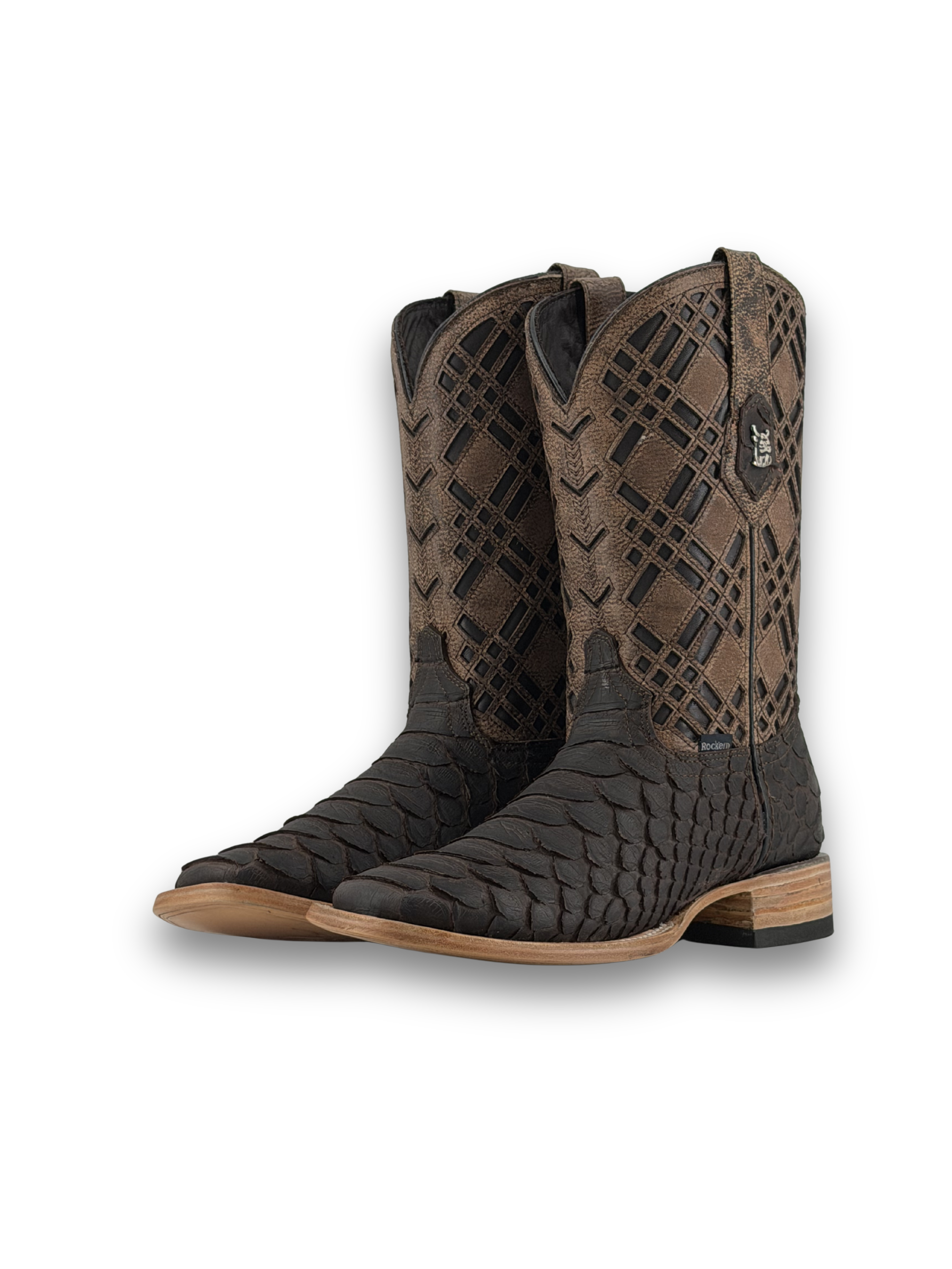 Bradley Shelby Matte Python Square Toe Cowboy Boot