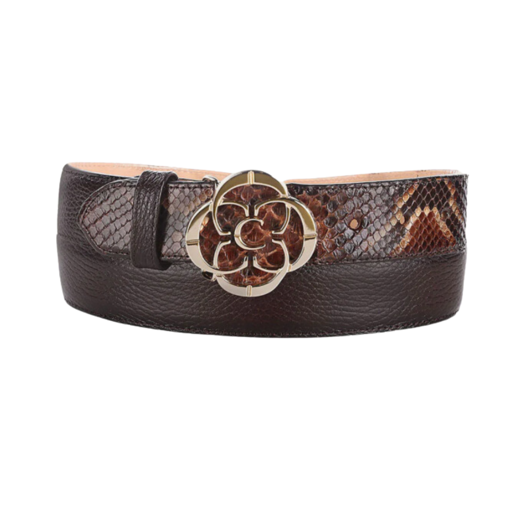 Cuadra BC361 LD Chocolate Python Women Belt