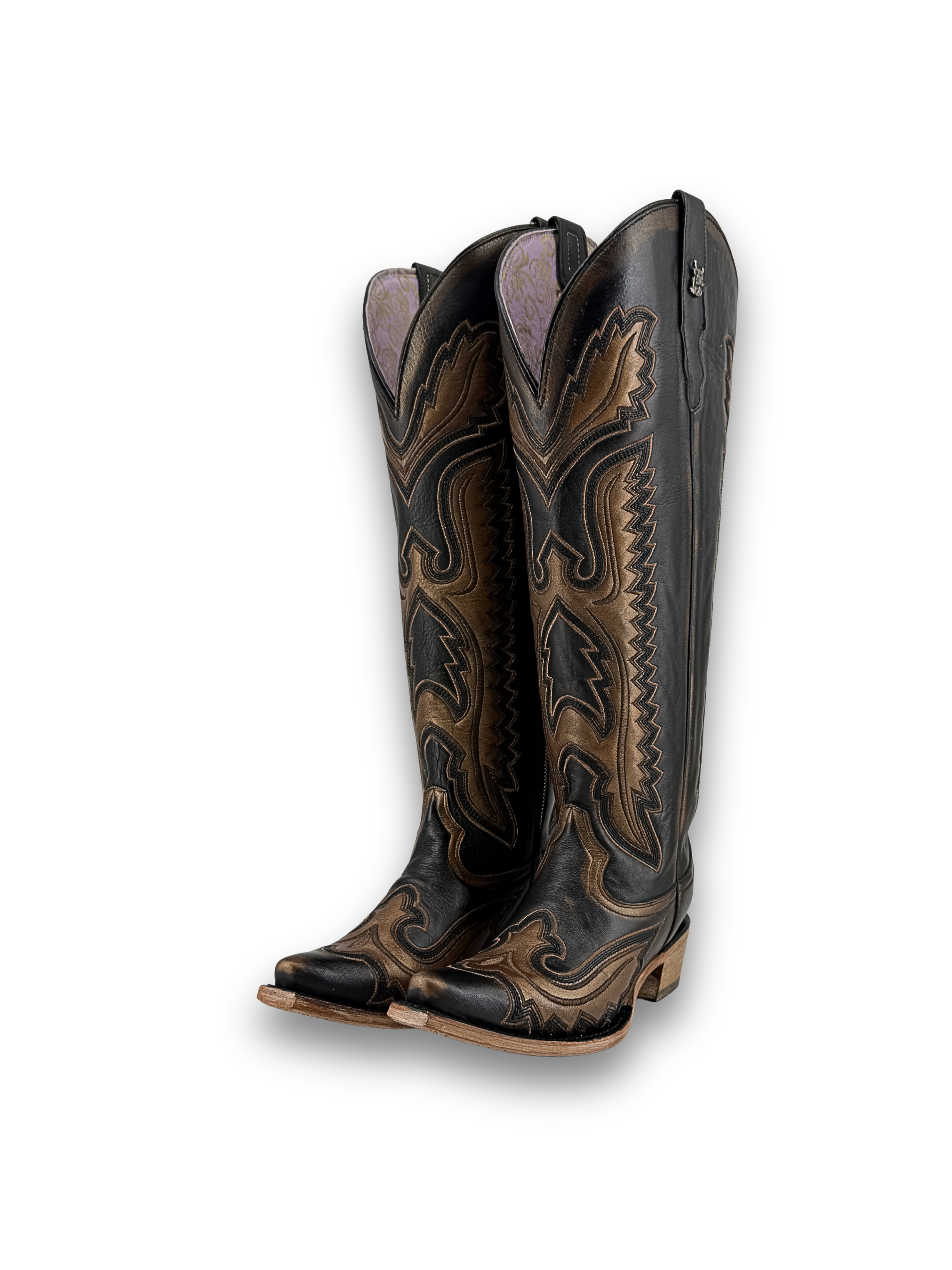 Stacy Tall Wide Calf Snip Toe Cowgirl Boot