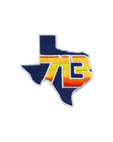 Houston Texas 713 Orange Rainbow Hat Patch