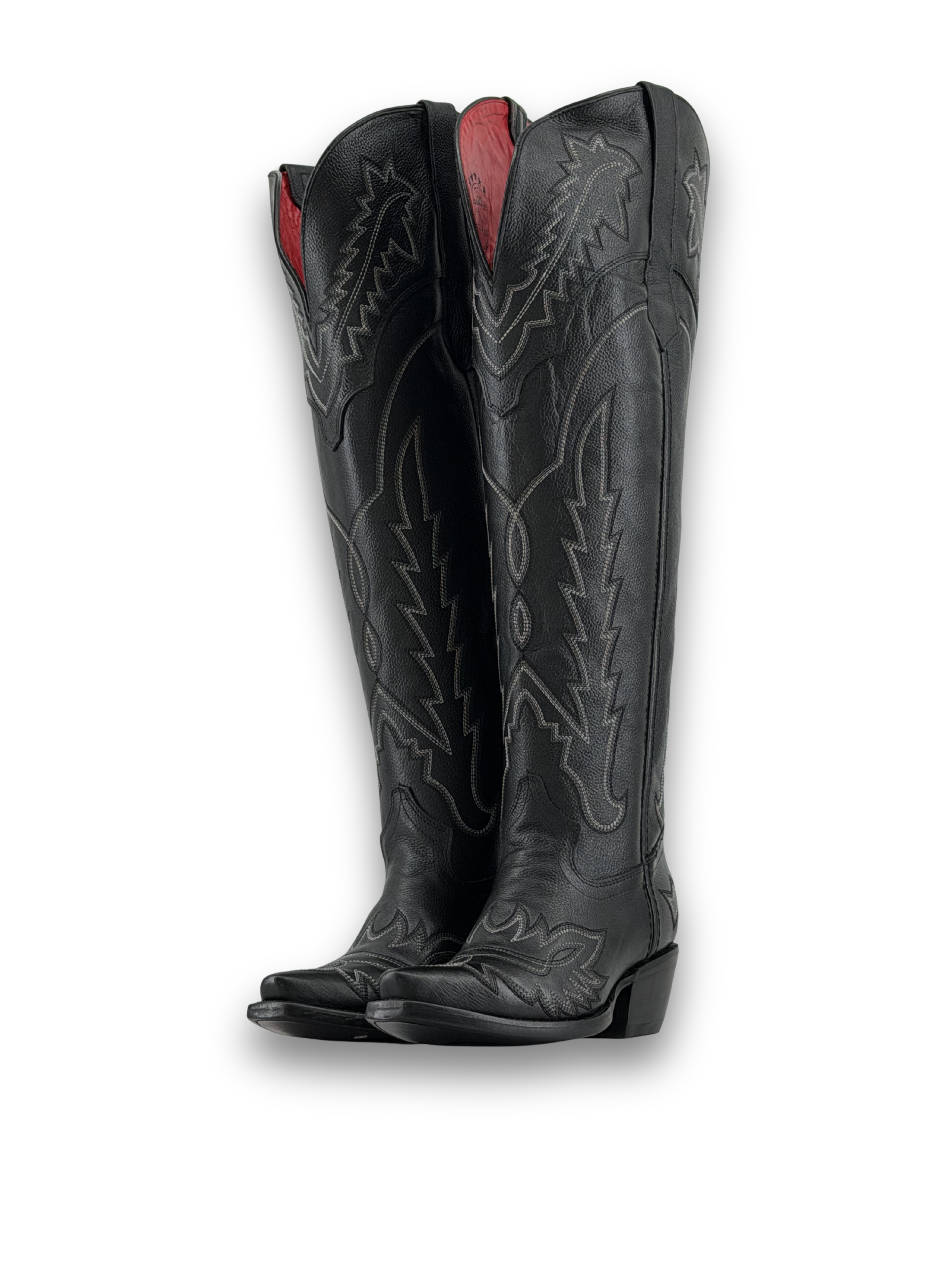 Maggie Knee High Wide Calf Snip Toe Cowgirl Boot