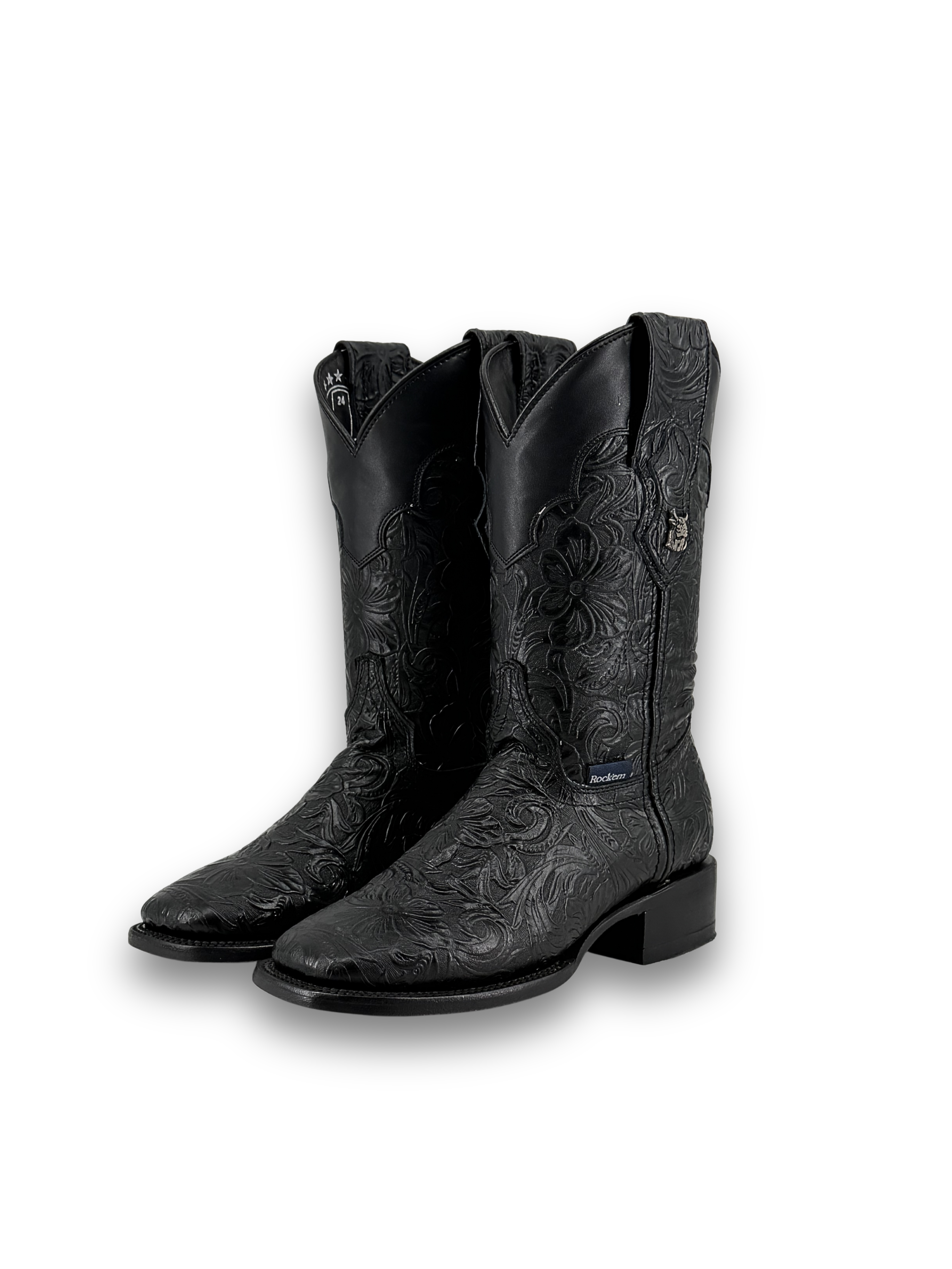 Tooled Square Toe Cowgirl Boot
