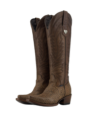 Mirabella Tall Lizard Snip Toe Cowgirl Boot