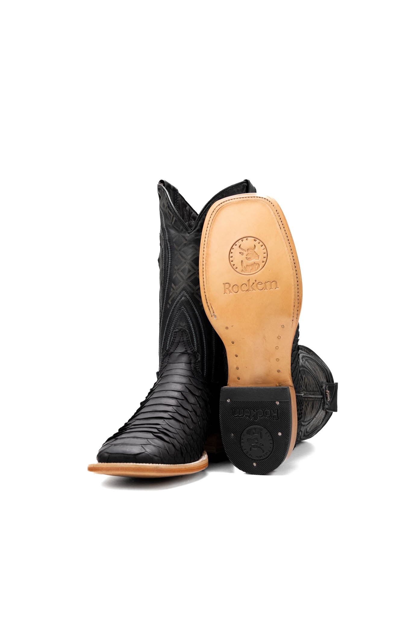 Walter Python Exotic Square Toe Cowboy Boot