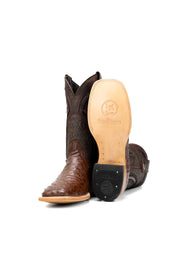 Walter Ostrich Exotic Square Toe Cowboy Boot