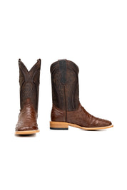 Walter Ostrich Exotic Square Toe Cowboy Boot