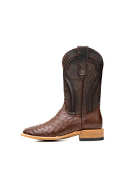 Walter Ostrich Exotic Square Toe Cowboy Boot