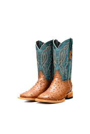 Renegate Ostrich Square Toe Cowboy Boot