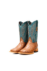 Renegate Ostrich Square Toe Cowboy Boot