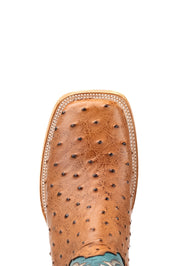 Renegate Ostrich Square Toe Cowboy Boot