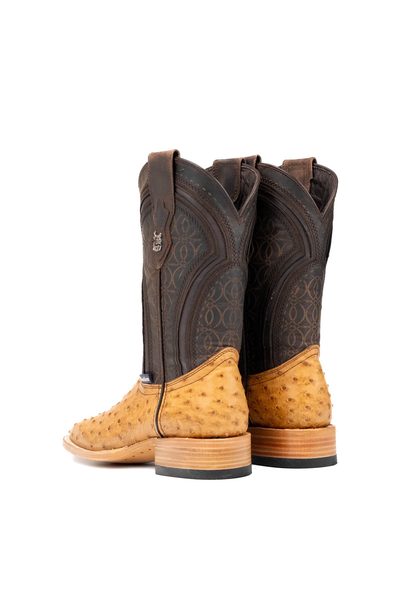 Walter Ostrich Exotic Square Toe Cowboy Boot