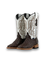 Renegate Ostrich Square Toe Youth Cowboy Boot