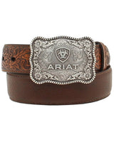 Ariat Buckle & Leather Floral Embossed Belt