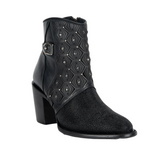 Cuadra CU876 LD Black Stingray Zipper & Studs & Laser Snip Toe