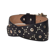 Cuadra BC250 LD Black Stingray Studs & Woven Belt